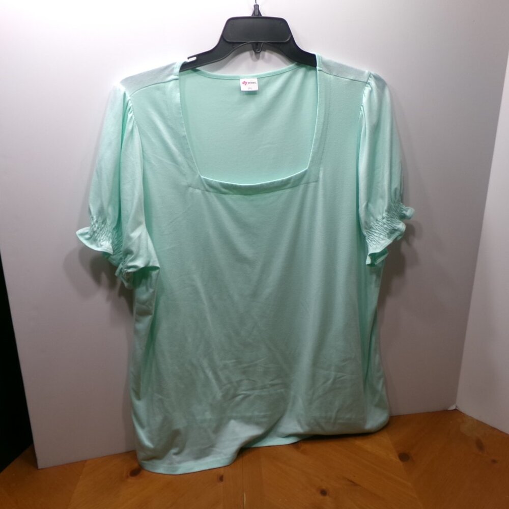 COOL VINTAGE SEXY WOMEN'S COMFY TOP SIZE 3XL WIHOLL SEAFOAM GREEN LOW CUT